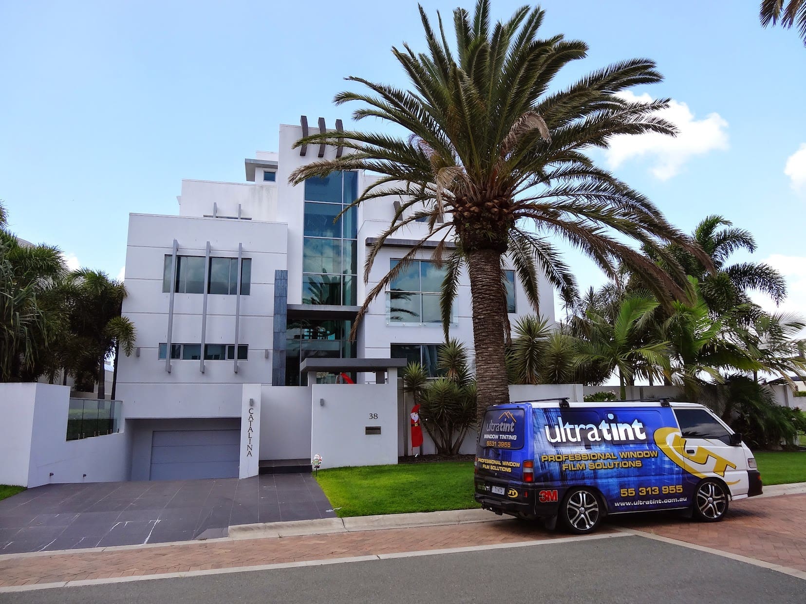 Residential window tinting project example.