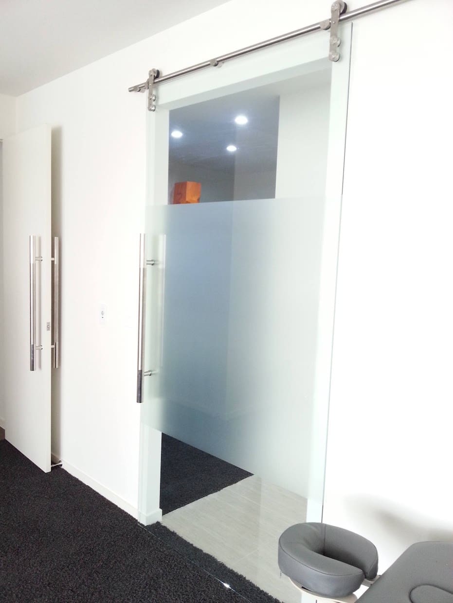 Residential glass project showing home window film installation.
